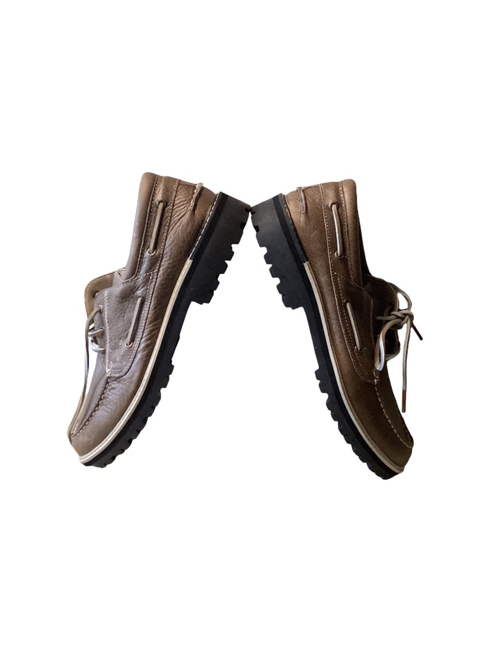Sperry A/O 3-Eye Lug Boat Shoes Taupe Leather Men’s Size 13